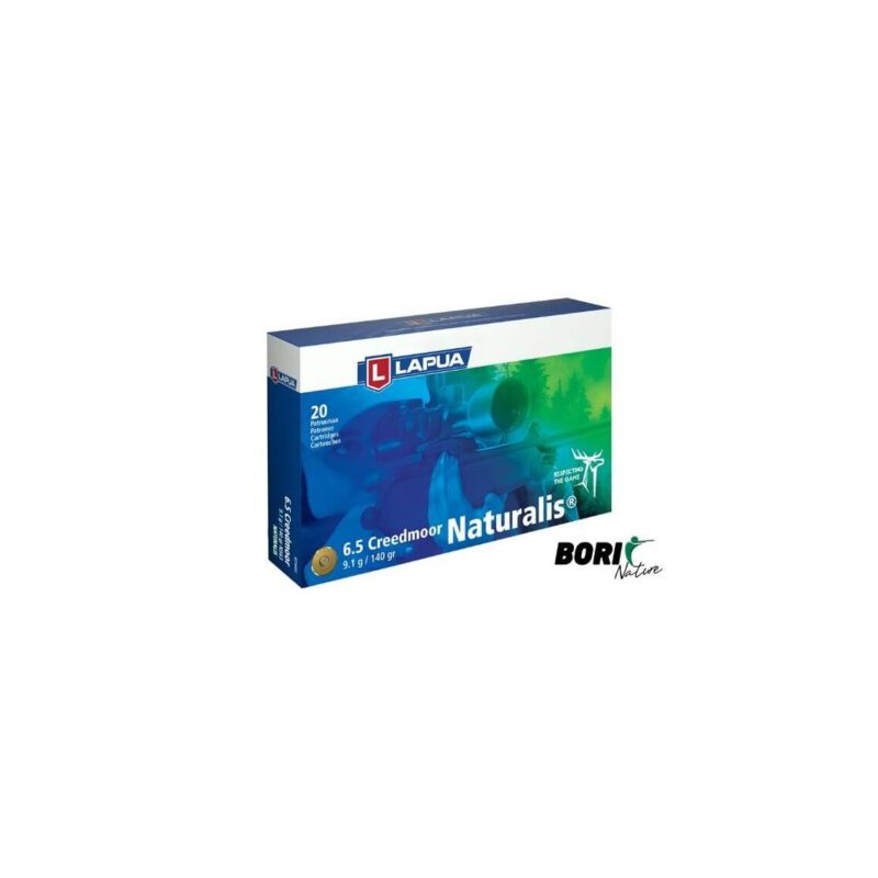 Munición LAPUA cal. 6,5 CREEDMOOR NATURALIS 140 gr